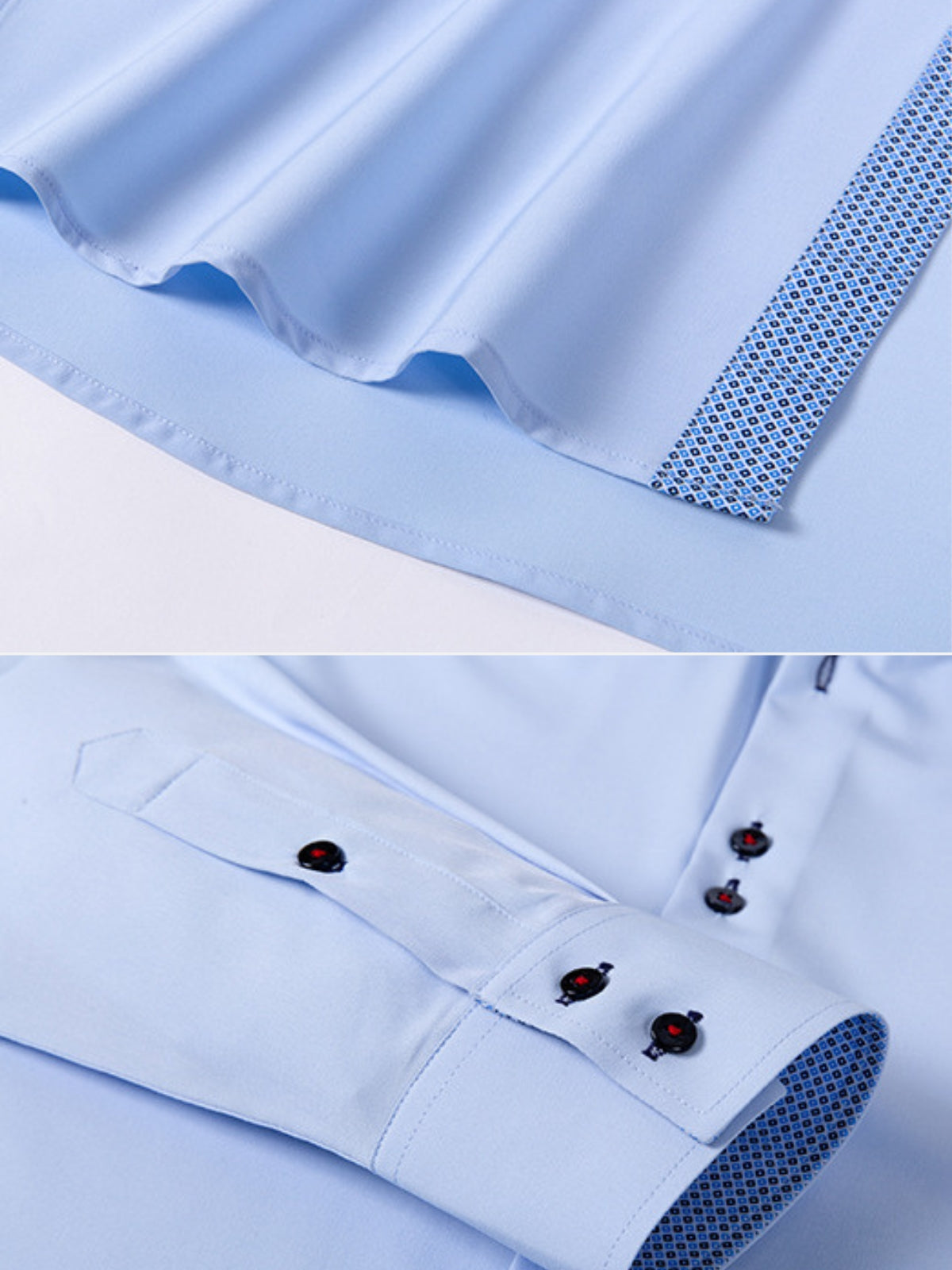 Color-Match Four-Way Contrast Stretch Shirt