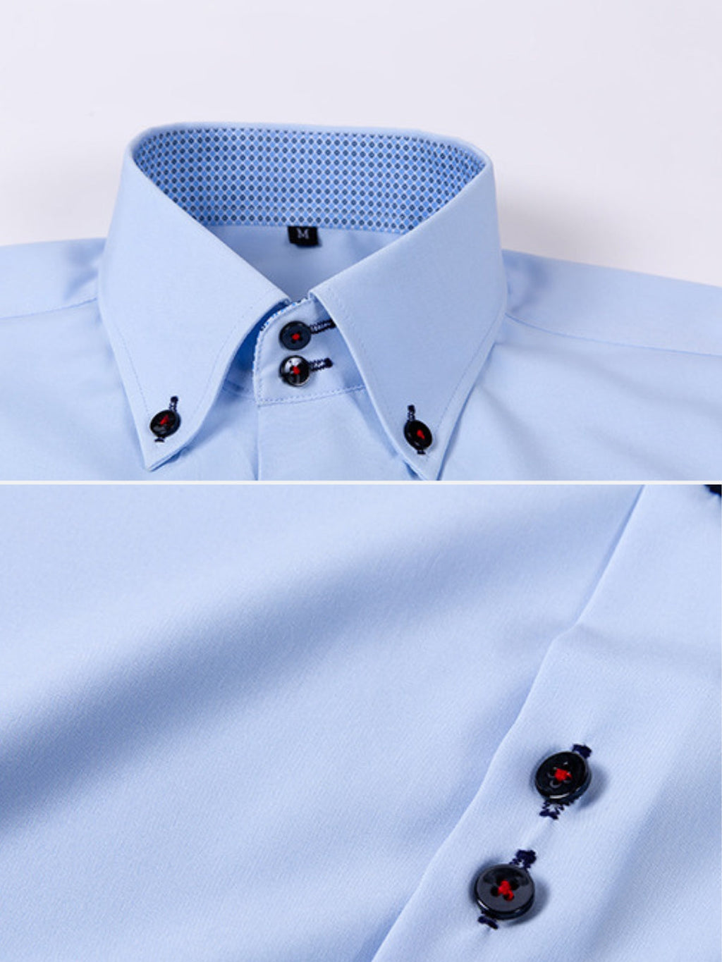 Color-Match Four-Way Contrast Stretch Shirt