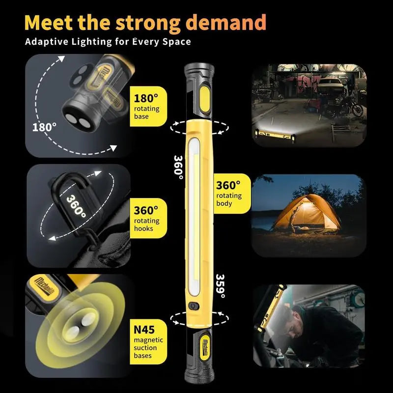 5200mAh Magnetic Rechargeable Hood Light Bar for Car Repair