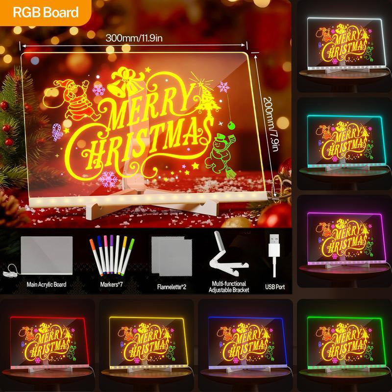 🎄The perfect Christmas gift for kids🎄 Acrylic erasable neon art board and markers